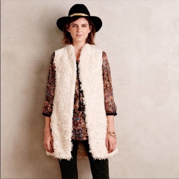 Anthropologie Jackets & Blazers - Hei Hei Embroidered Sherpa Vest (Anthropologie)